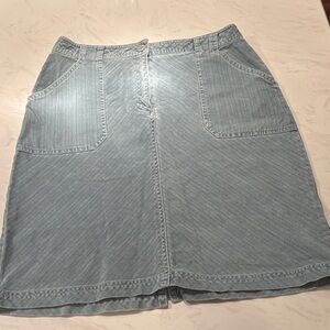 Vintage LL Bean Teal Corduroy Skirt